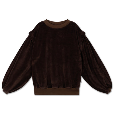 pretty sweatshirt - coffee brown