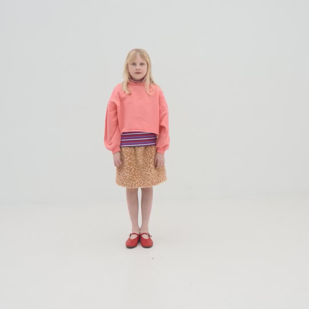 crop heart sweater - cheeky flamingo