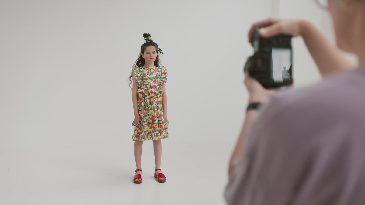 swirl dress - wild flower