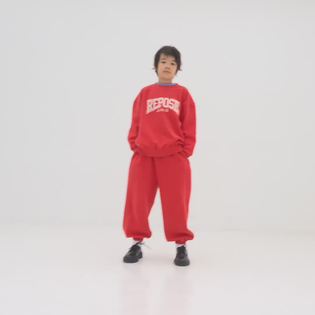 loose fit sweatpants - firecracker red