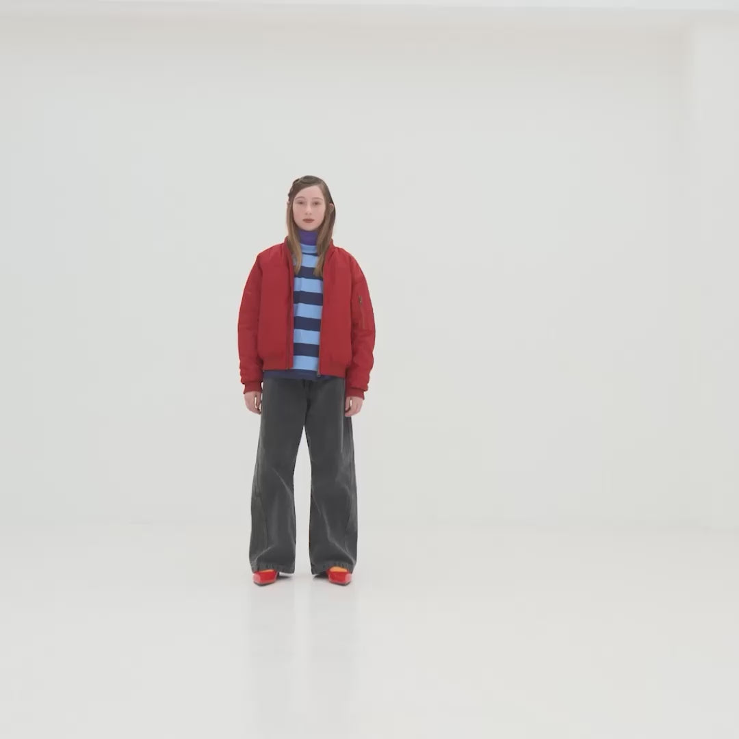 bomber coat - rusty red
