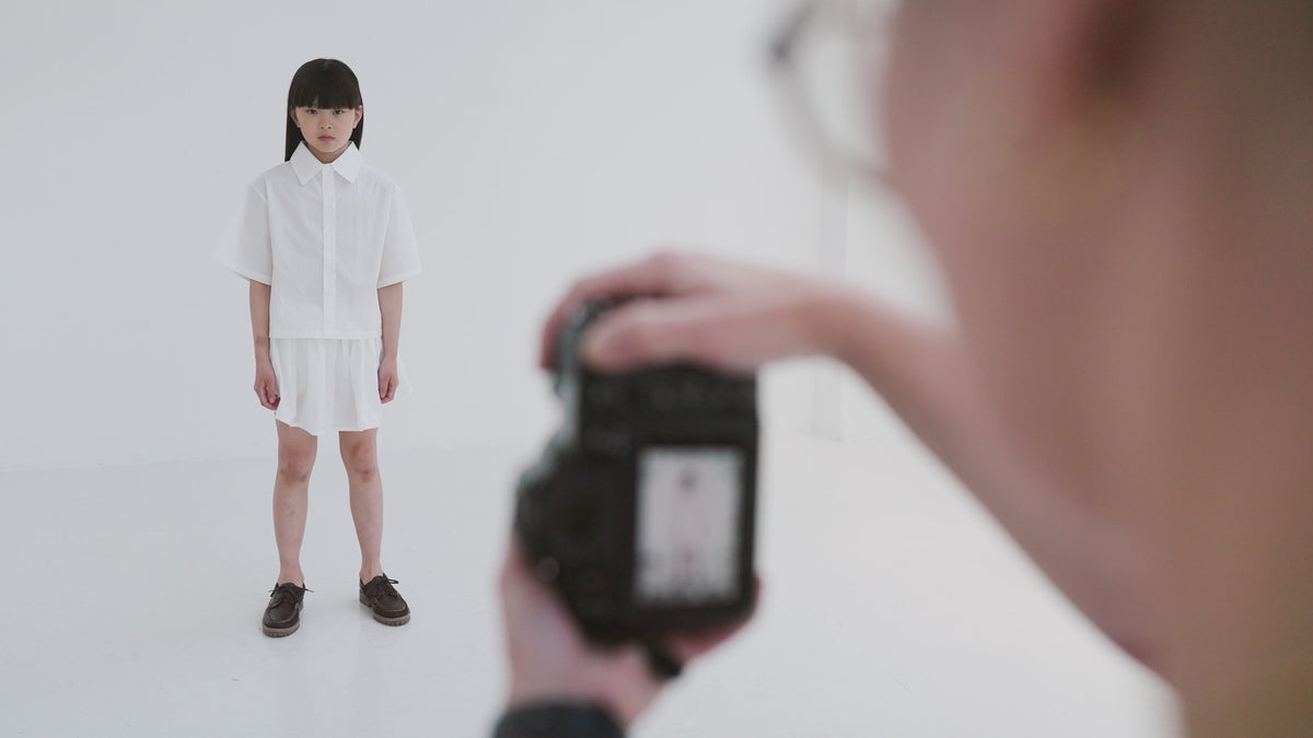 button down skirt - crips white