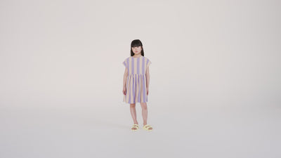 every day dress - lilac nude stripe