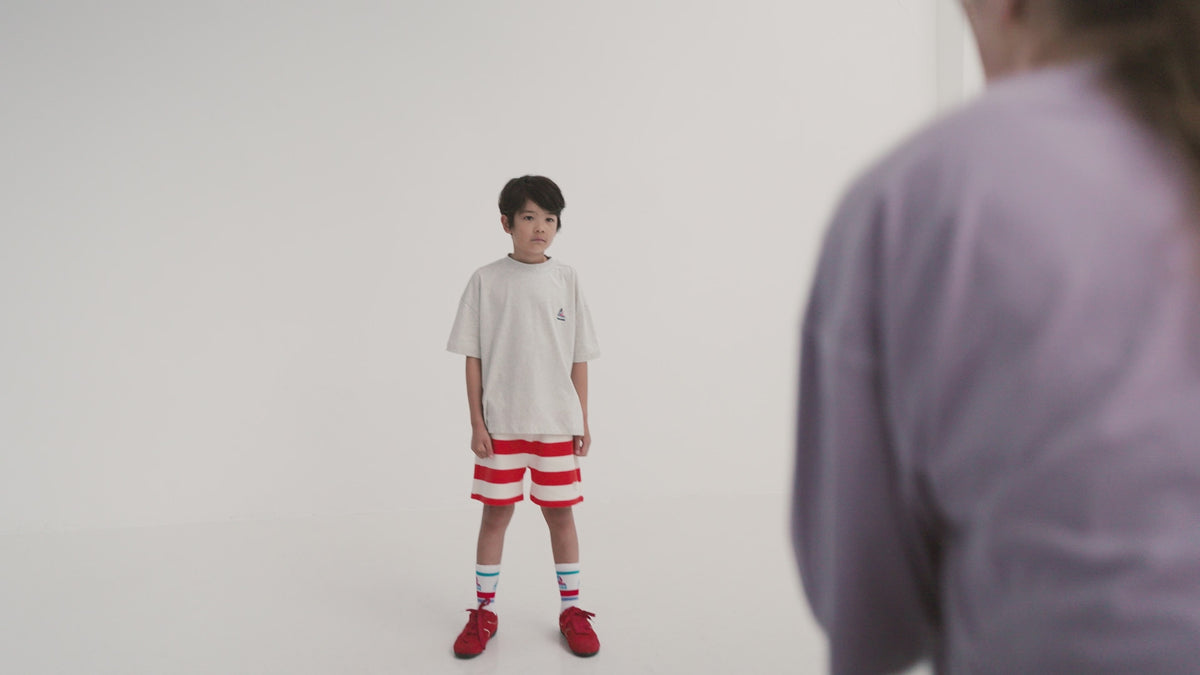 boxy tee - light mixed cream