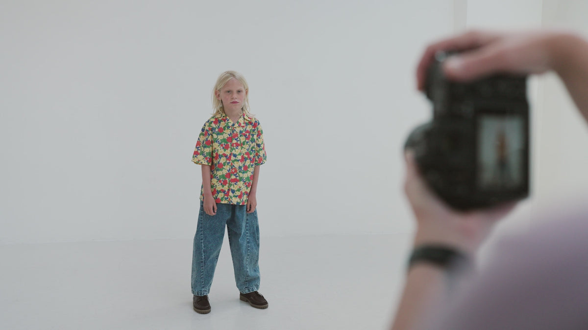 wide pant - acid blue