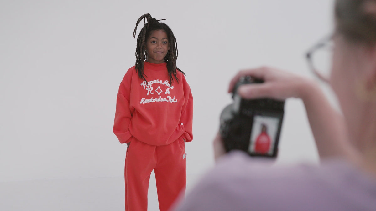 crewneck sweater - flame red