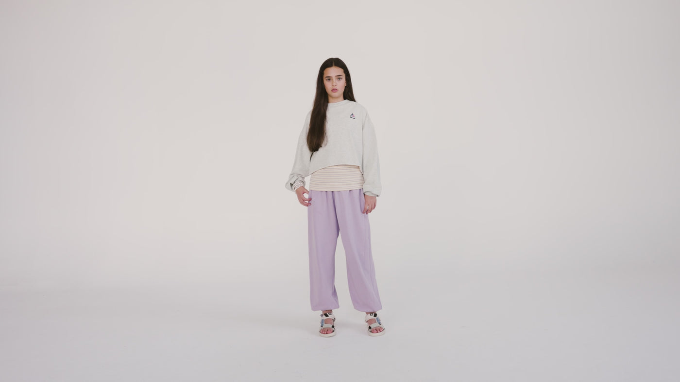 wide sweatpant - lavender fog