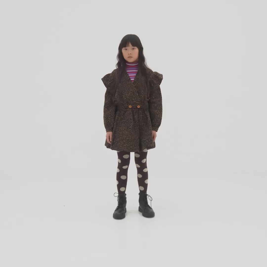 nutty jacket - chocolate leopard jacquard