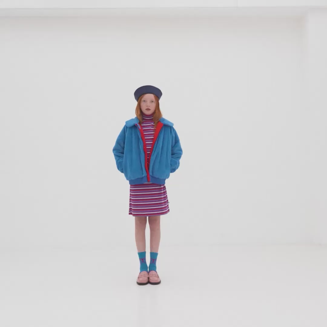 turtle tube dress - multi colour stripe