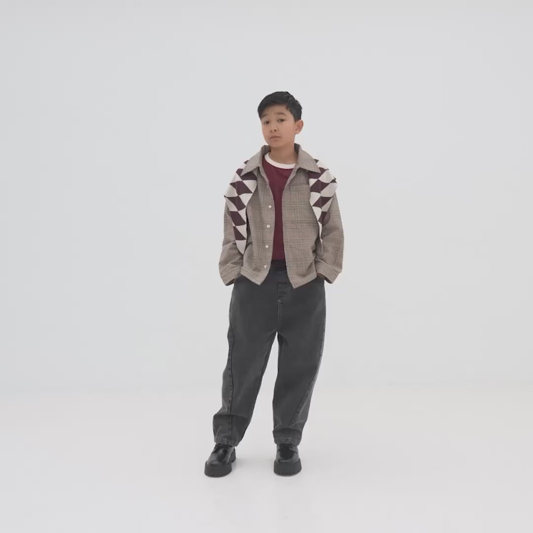 wide pant - slate grey