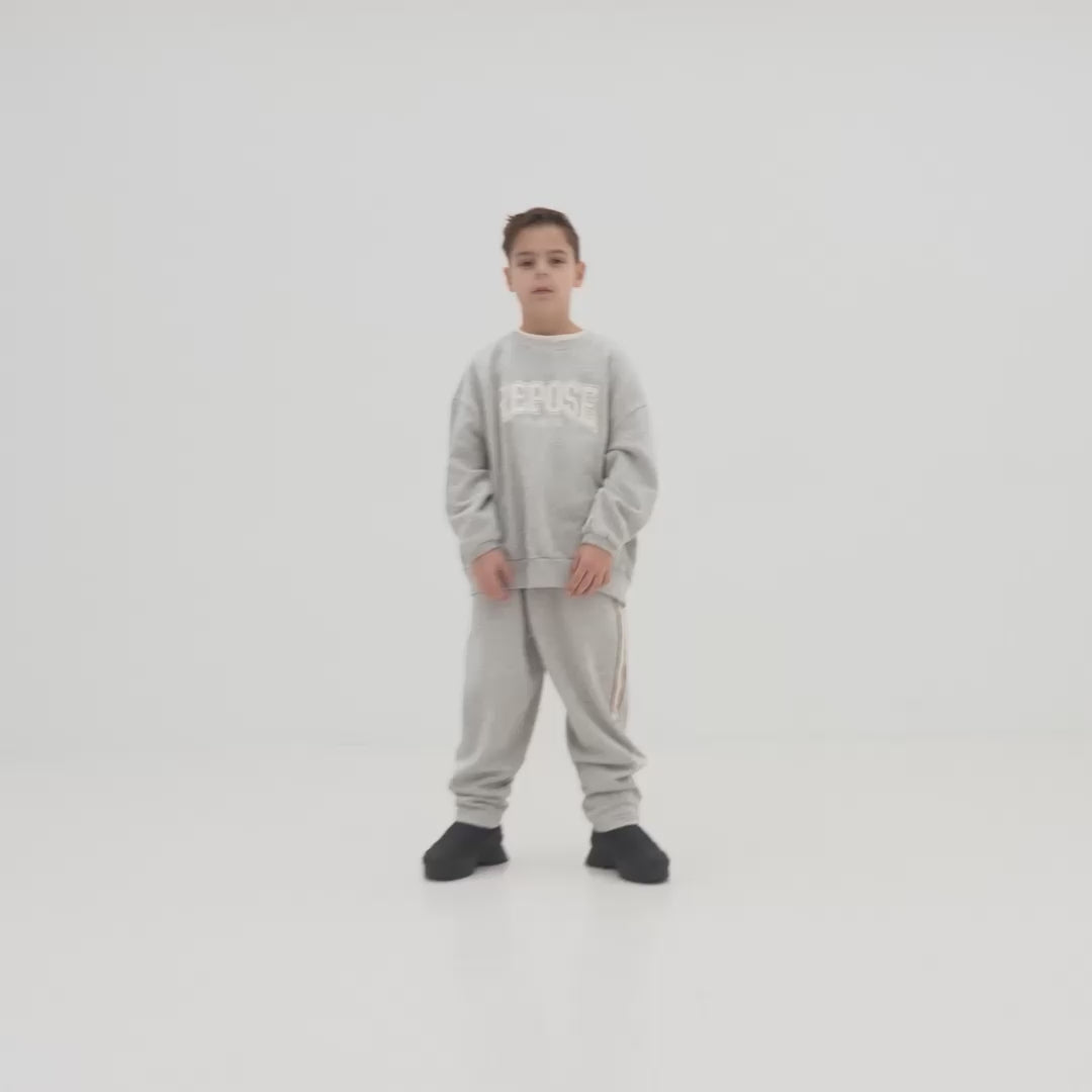 loose ease pants - light mixed grey