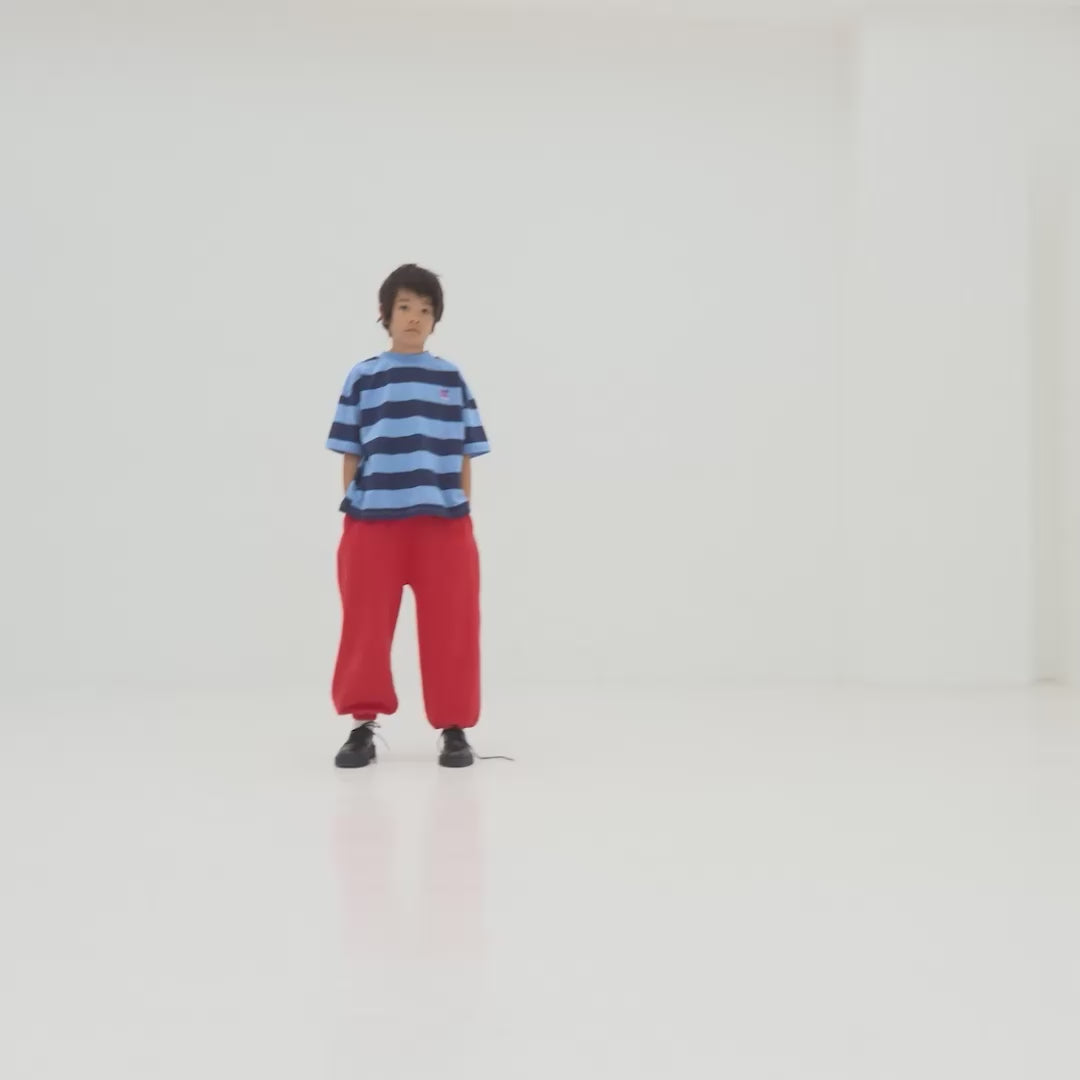 boxy tee - horizon dark eclipse block stripe