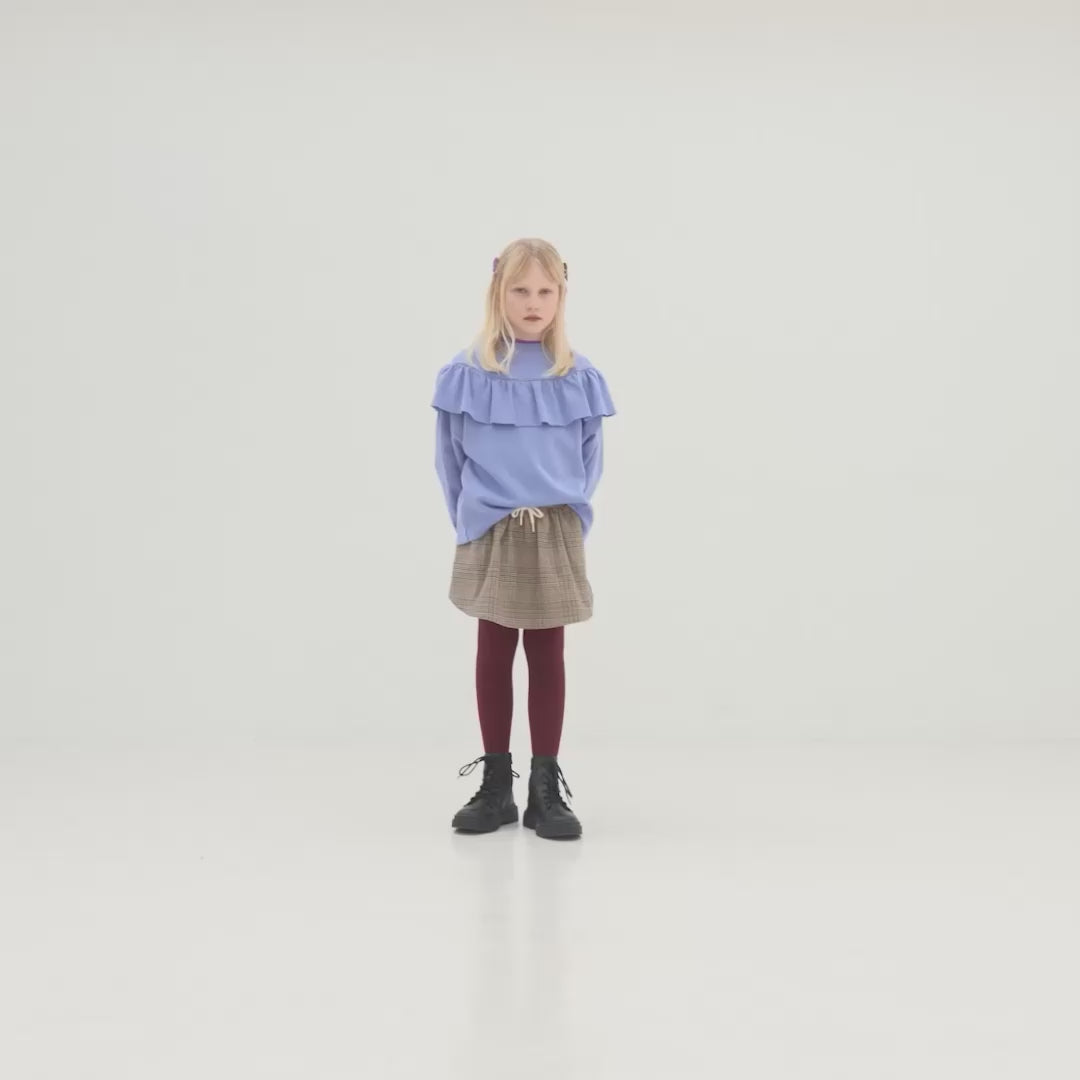mini skirt - taupe mini check