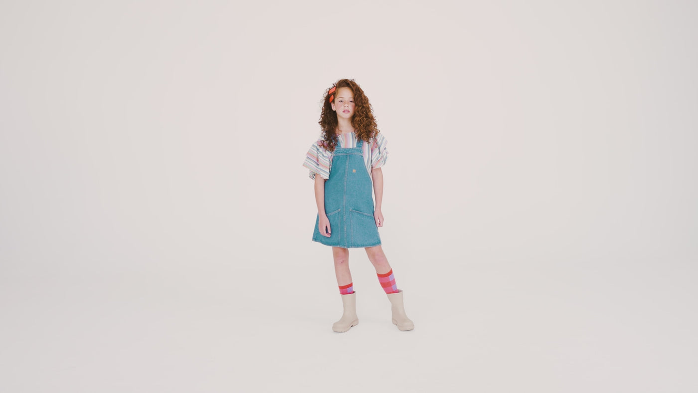 dungaree dress - medium blue