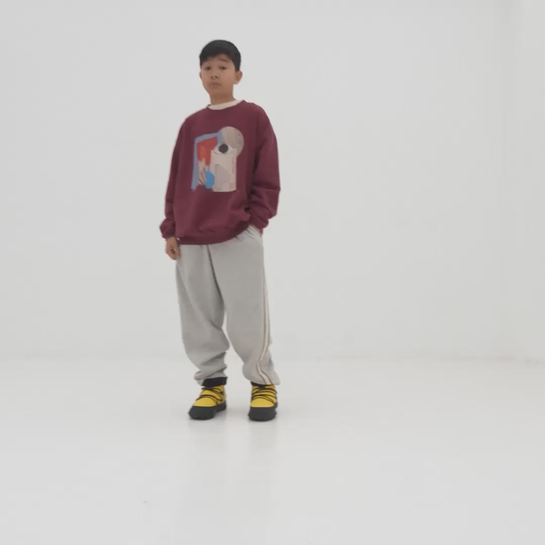 cozy drop sweater - mulberry rocket