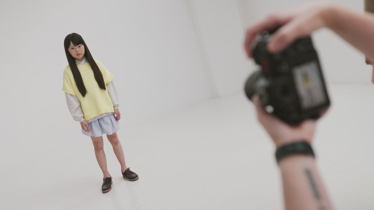 knit boxy top - soft yellow