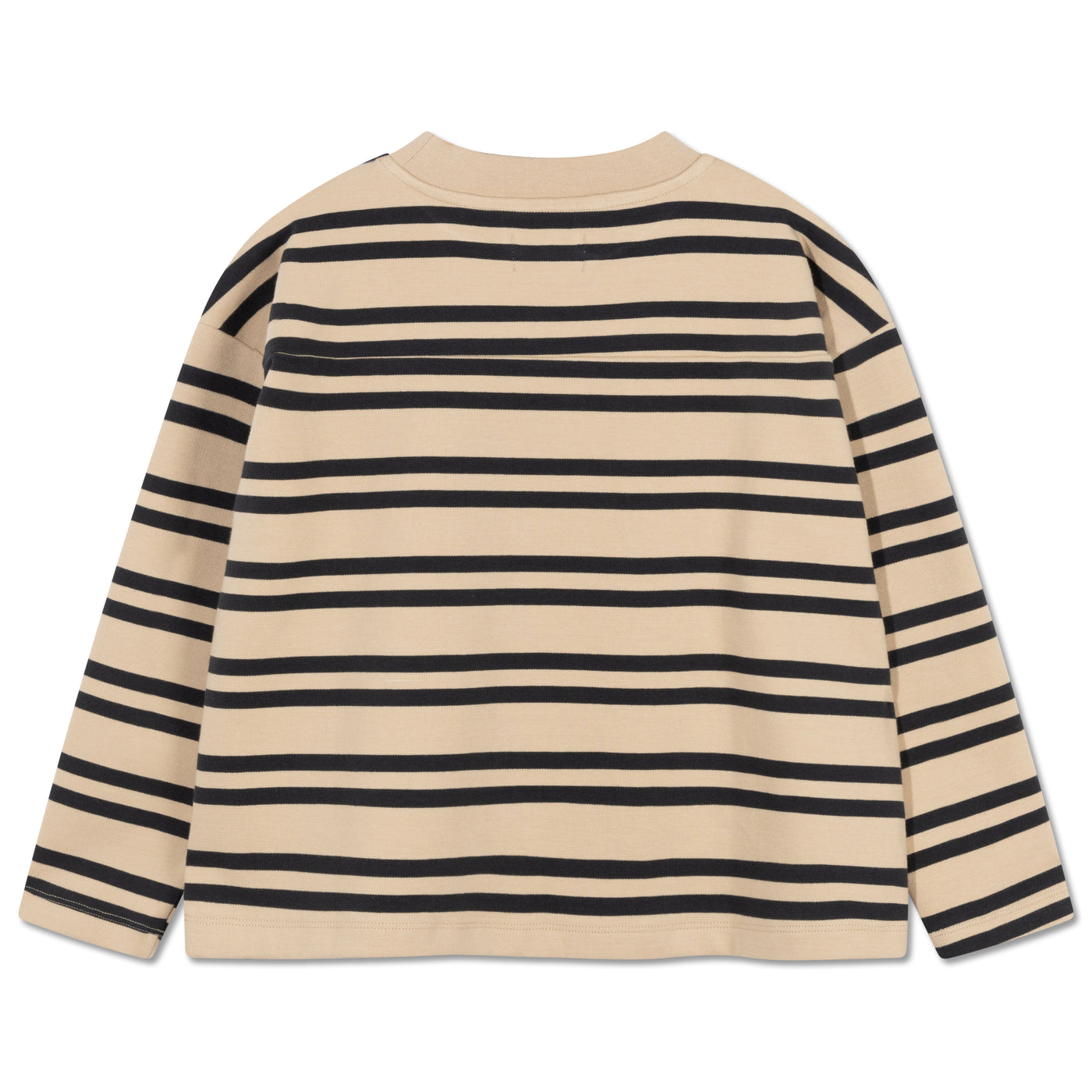 boxy sweater - natural iron stripe