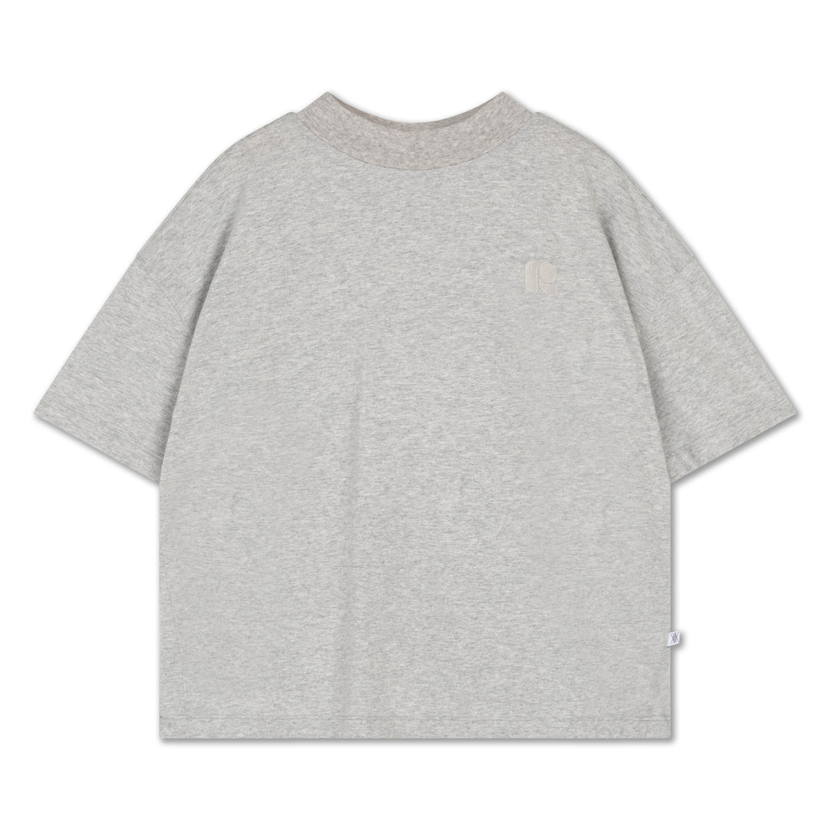 boxy tee - grey melange