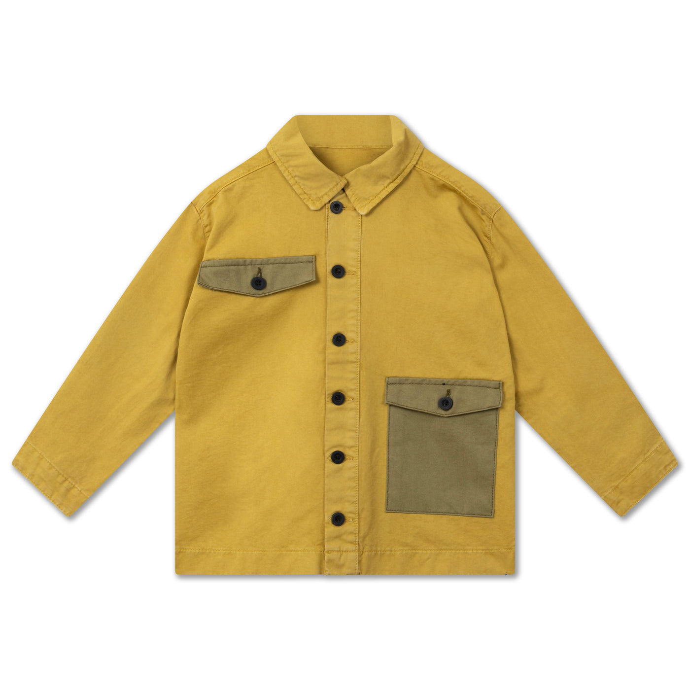 cargo jacket - golden green color block