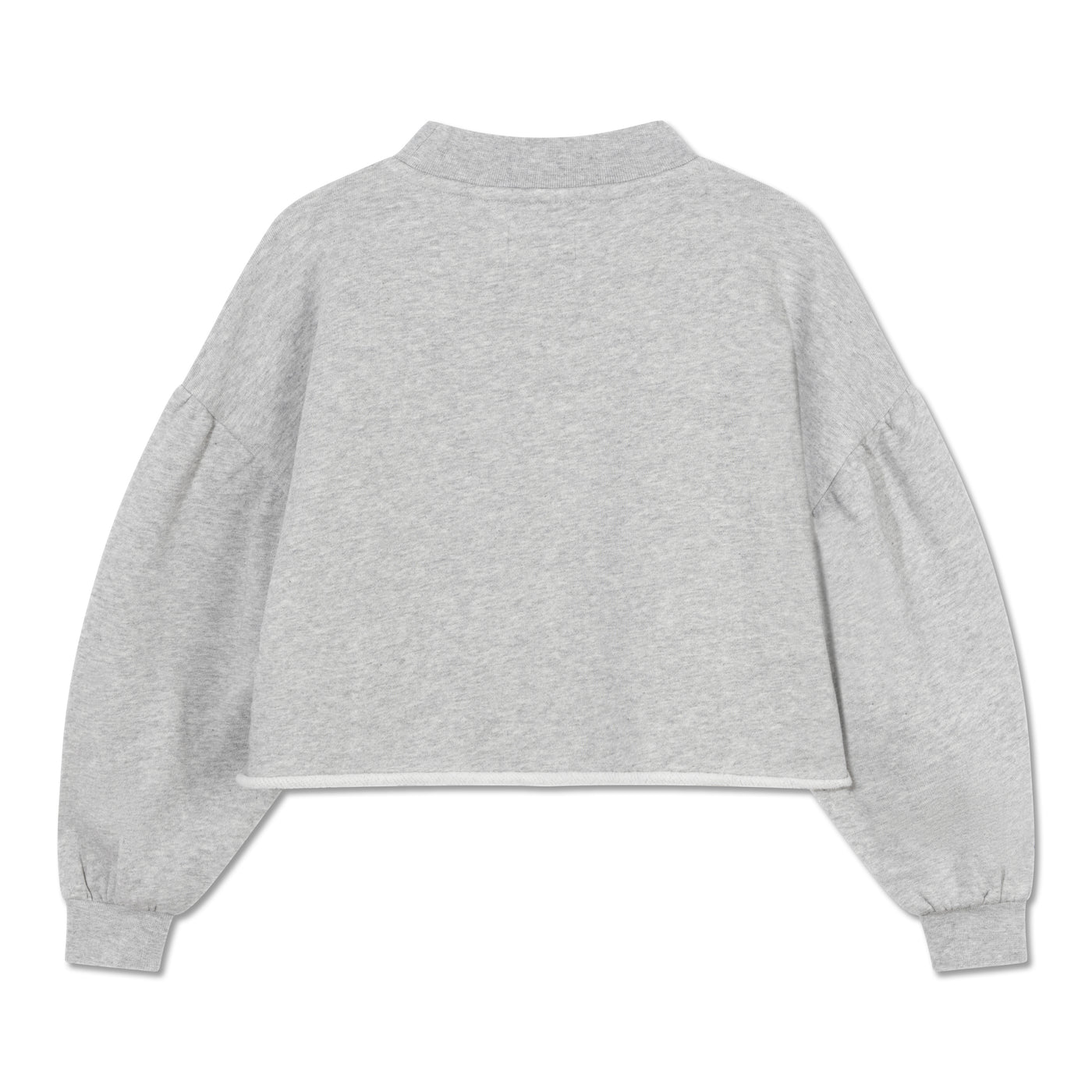 crop heart sweater - light mixed grey