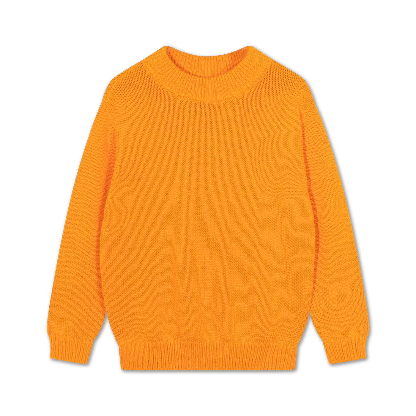 knit boxy sweater - glory orange