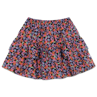poet ruffle skirt - floral multipop