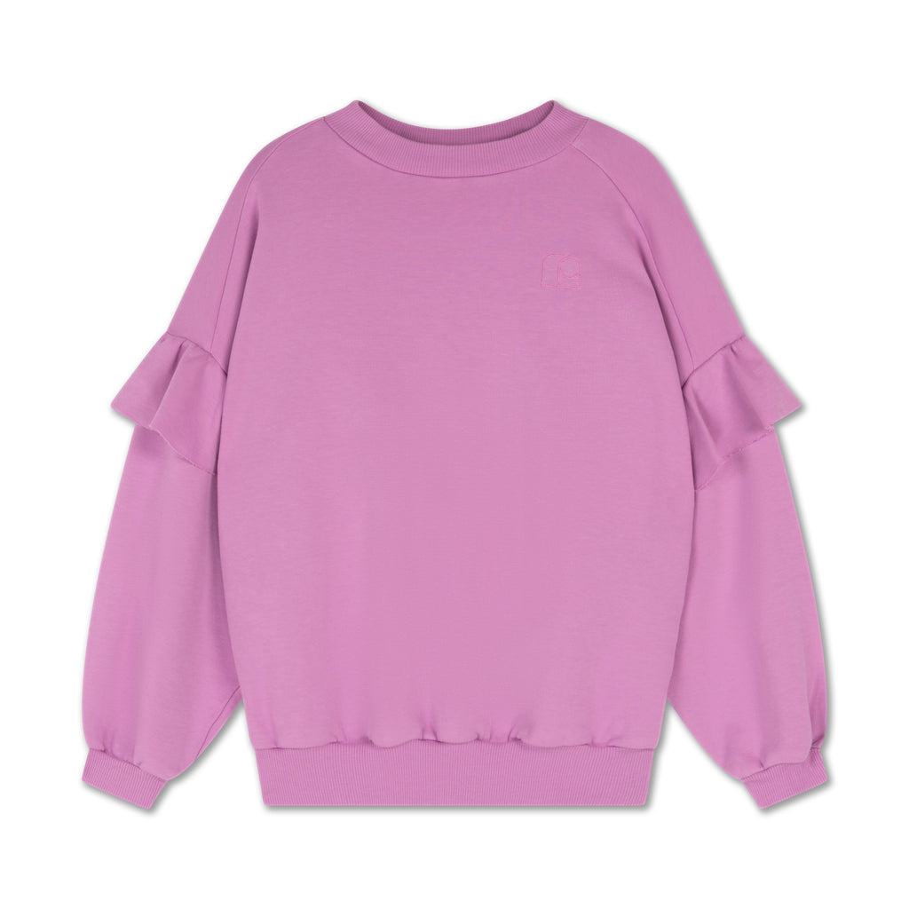 ruffle sweater - faded violet