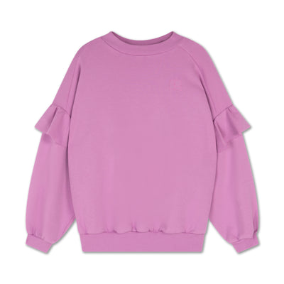 ruffle sweater - faded violet