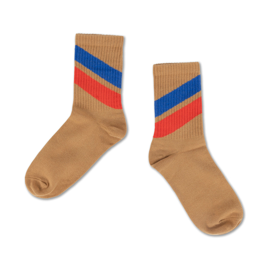 sporty socks - diagonal stripe powder