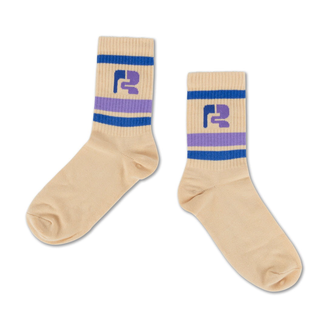 sporty socks - logo R sand