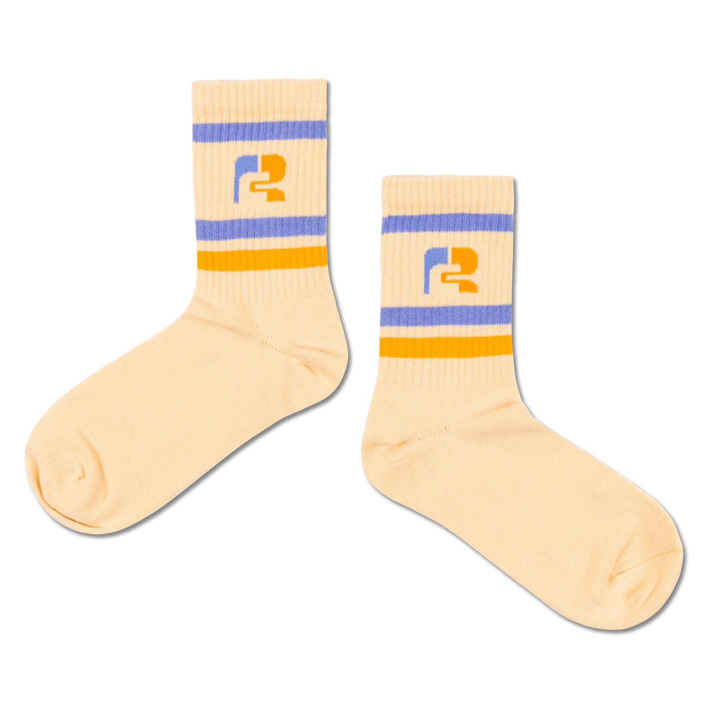 sporty socks - oyster violet orange logo