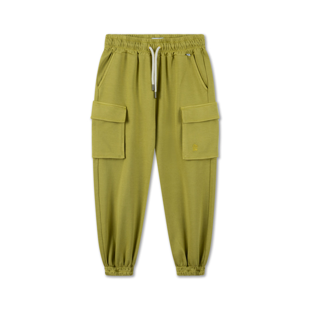 cargo sweatpants - golden green