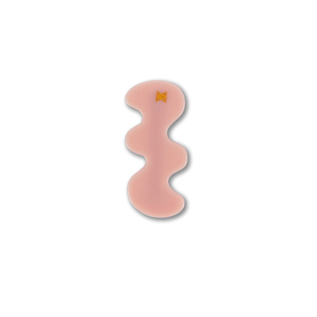 wavy hair clip - peachy coral