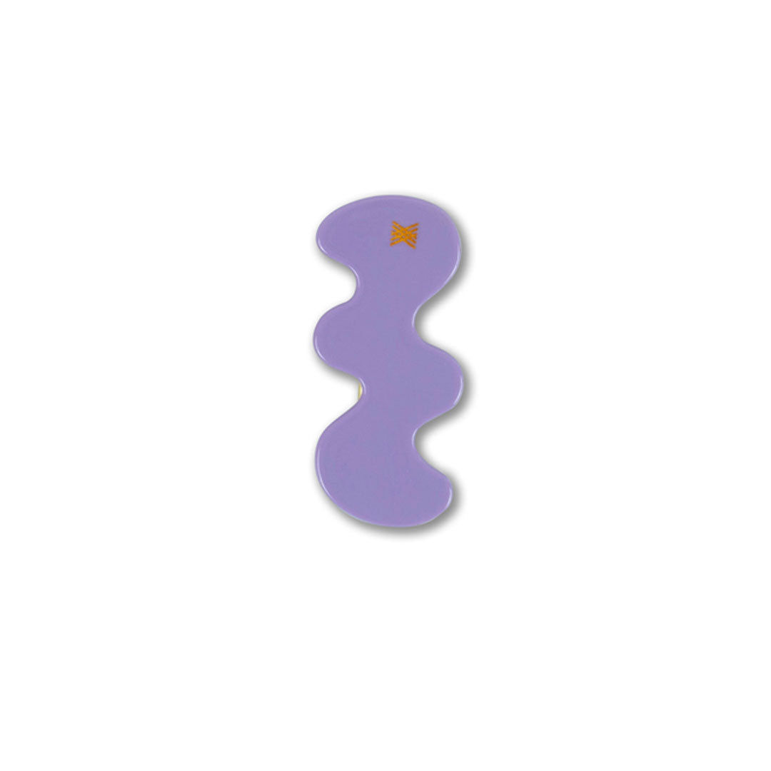 wavy hair clip - violet