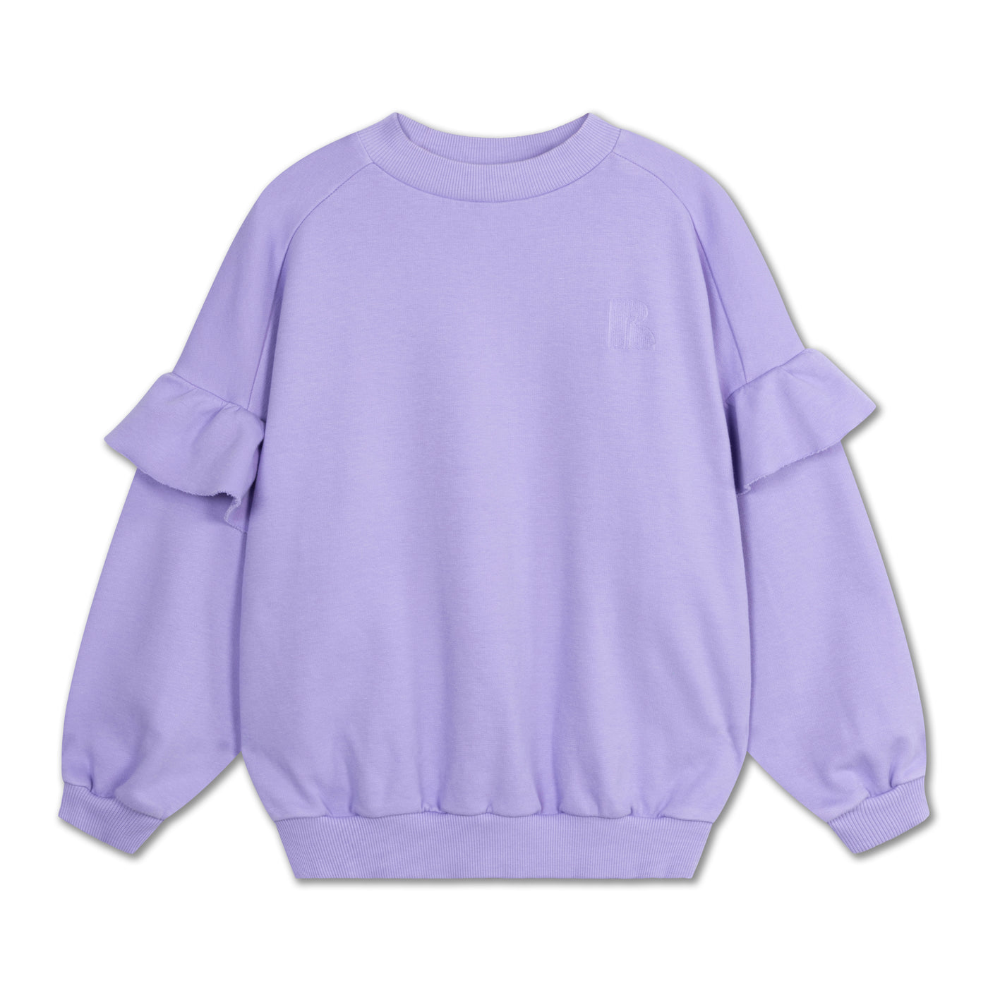 ruffle sweater short - bright violet