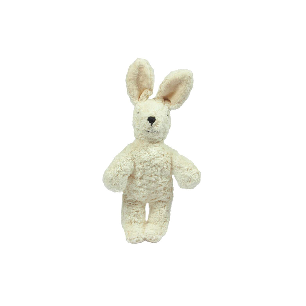 Senger Naturwelt 20 cm white floppy animal baby bunny, eco-friendly cotton plush toy, safe for babies and toddlers, handmade in Germany