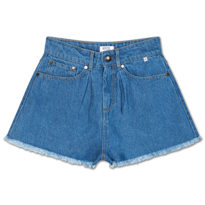 short - medium blue