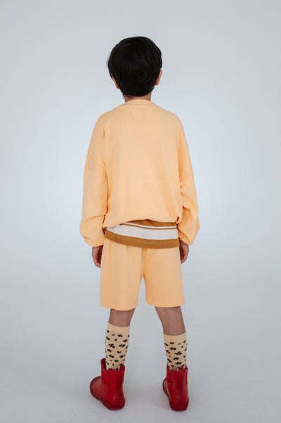 crewneck sweater - apricot orange