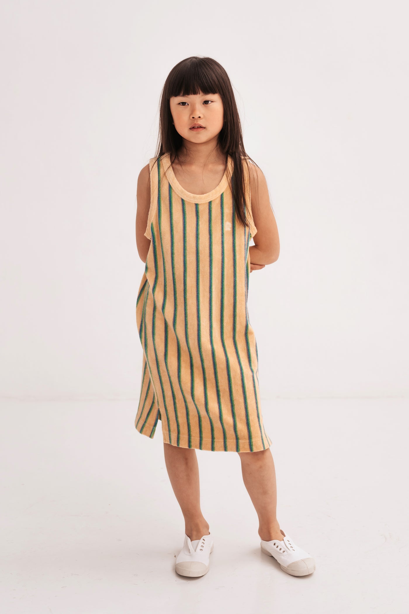 singlet dress - multi pop stripe