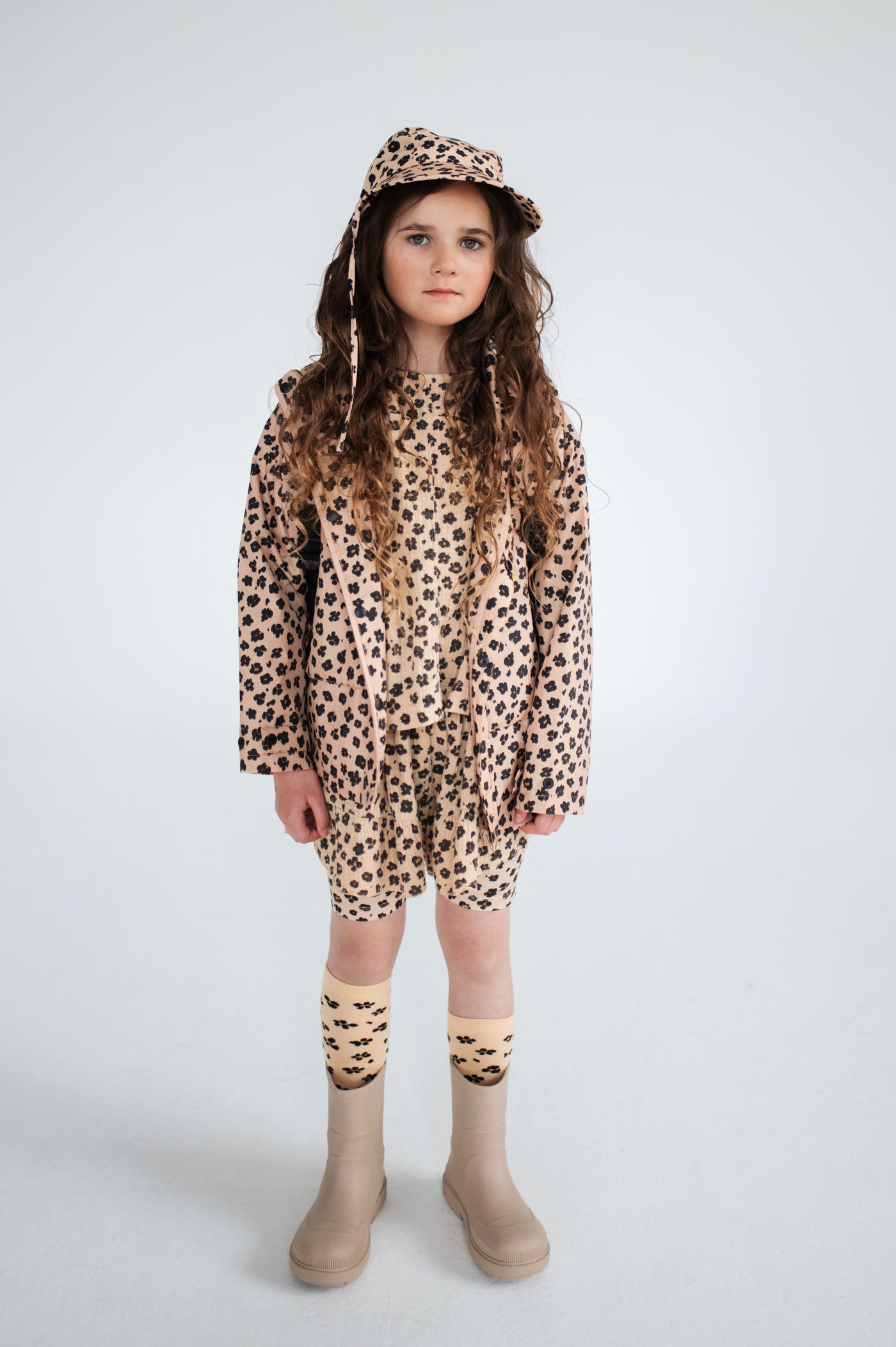 knee socks - leopard flower