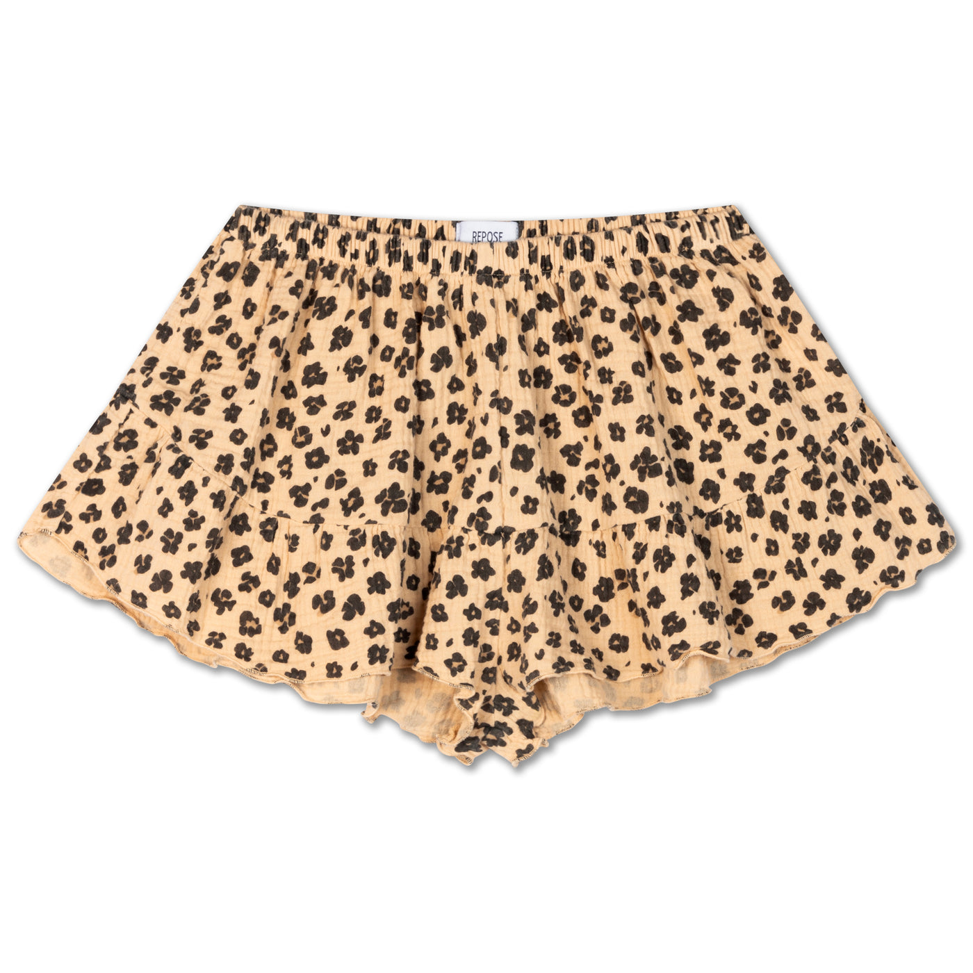 skirt short - leopard flower