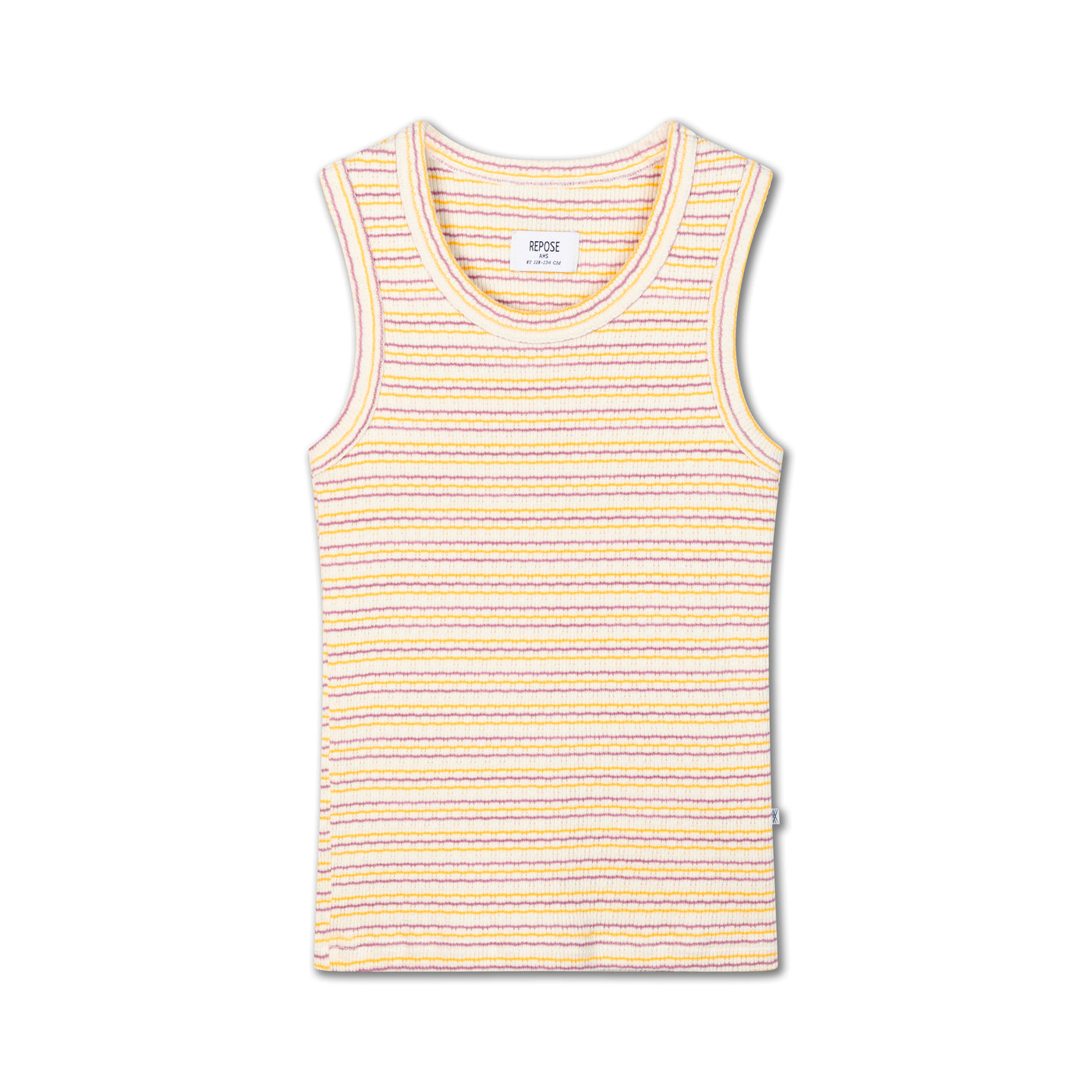 slim singlet - fine buff orchid stripe