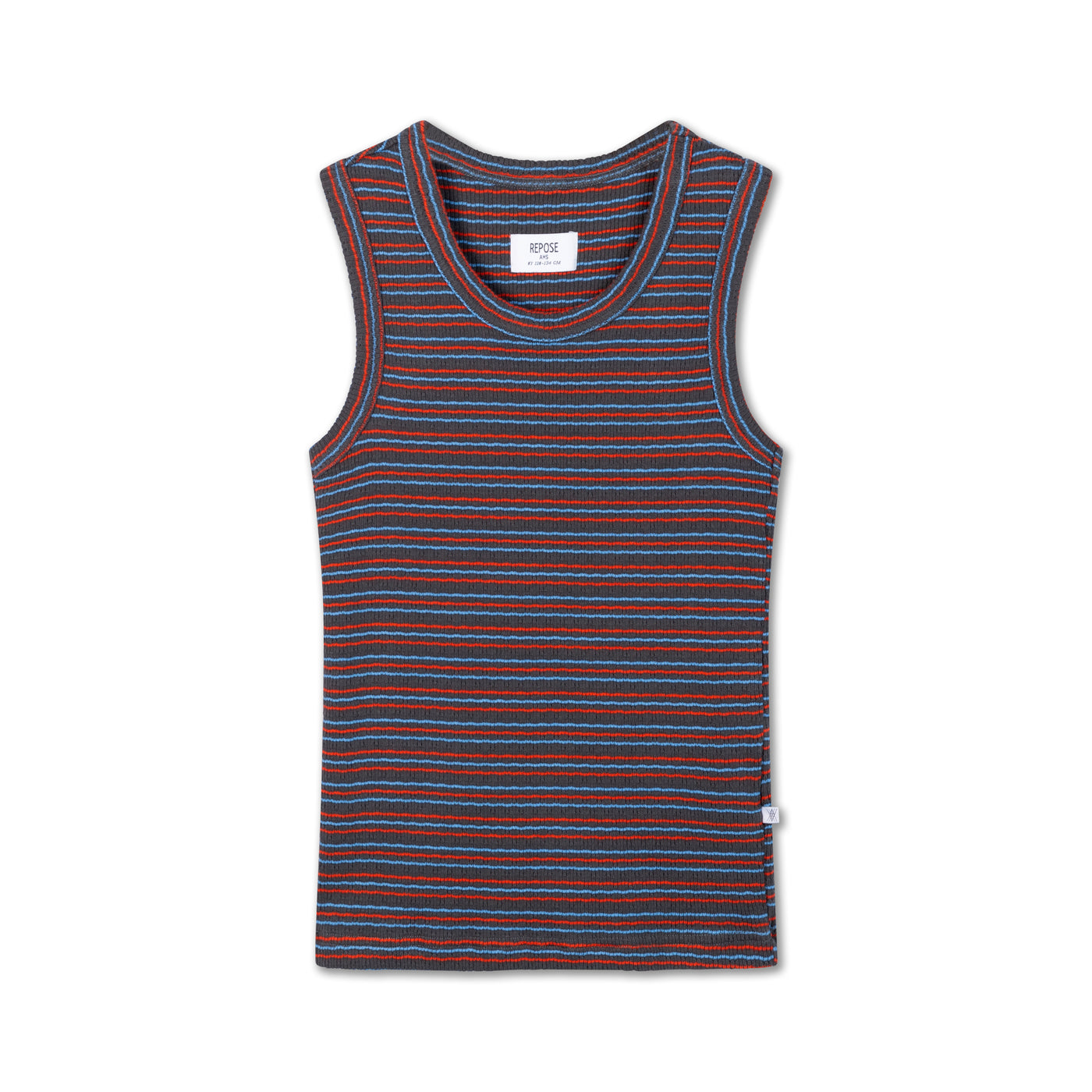 slim singlet - fine grey fiesta sky stripe