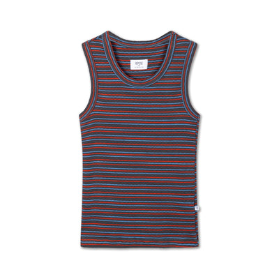 slim singlet - fine grey fiesta sky stripe