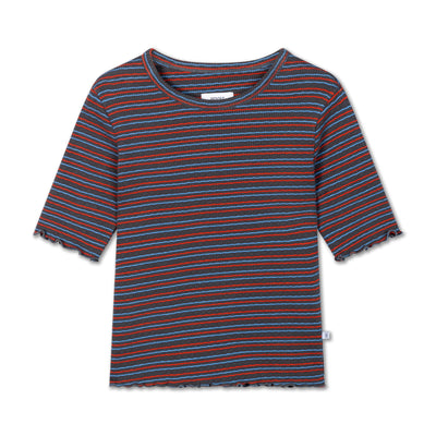 slim tee - fine grey fiesta sky stripe