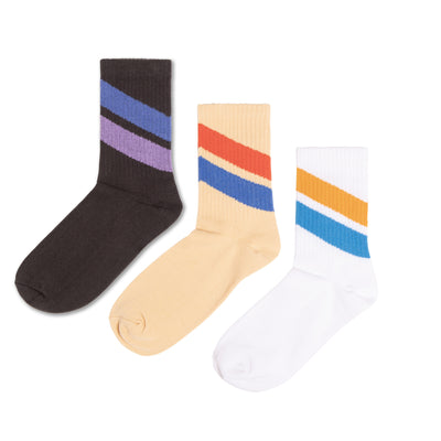 sporty socks - 3 pack stripe