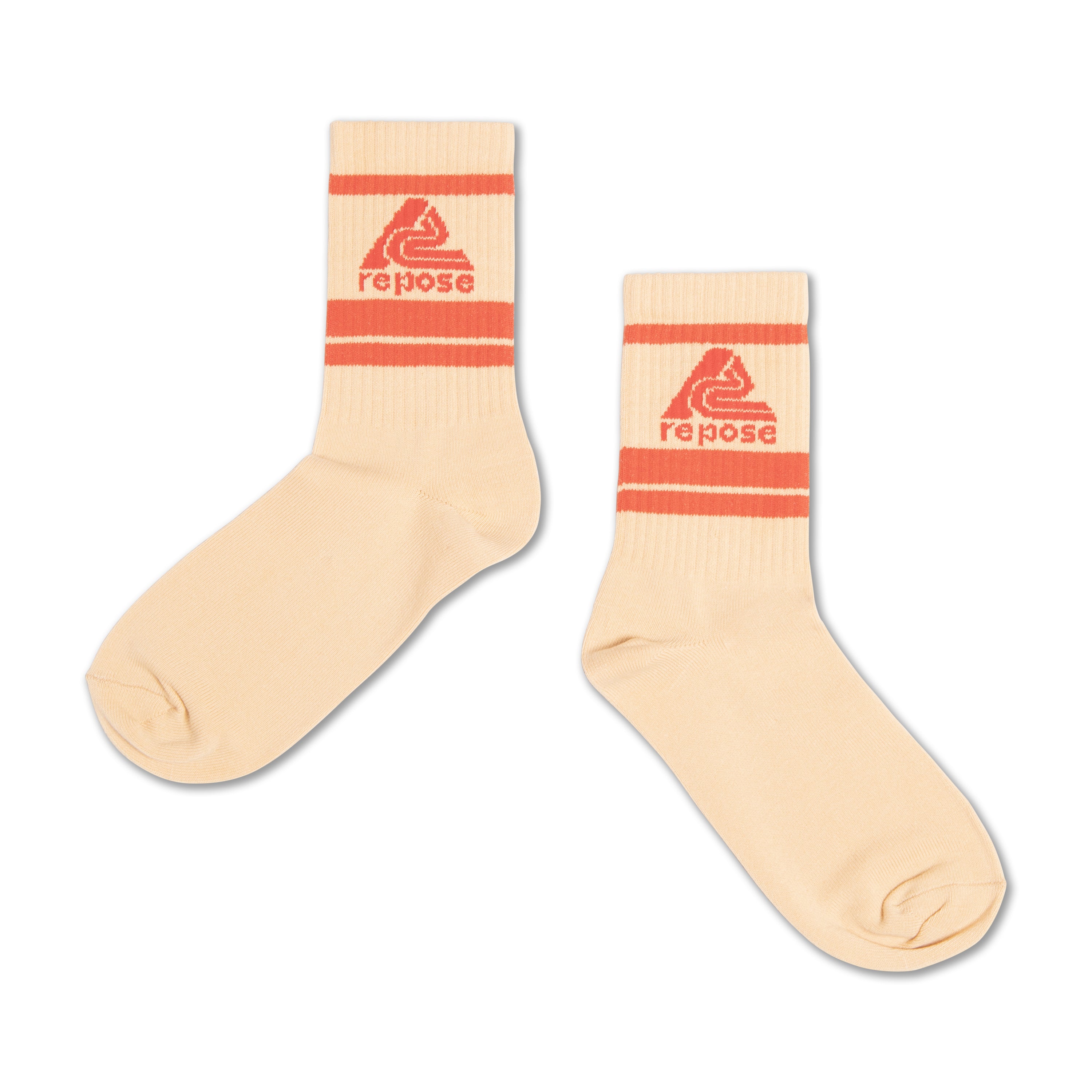 sporty socks - sand logo