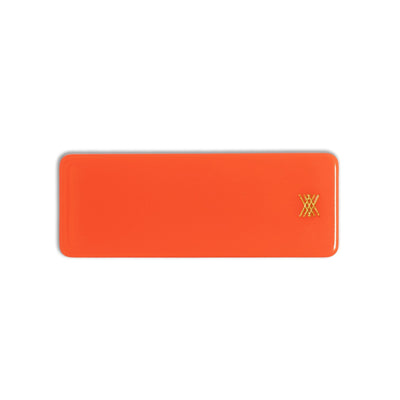 hair clip squared - bright coral