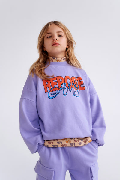 crewneck sweater - bright violet