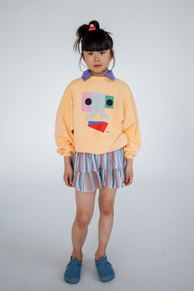 crewneck sweater - apricot orange